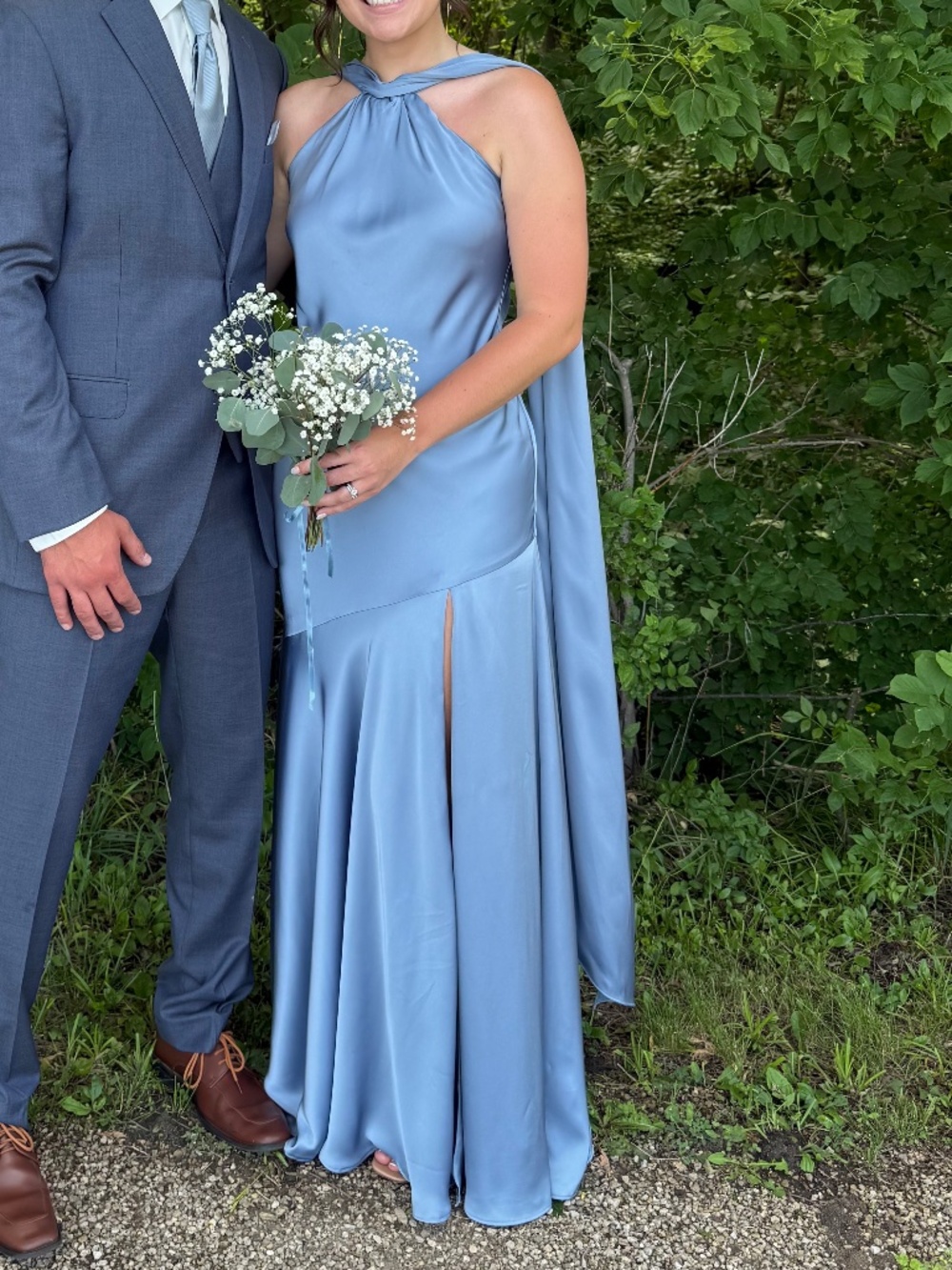 Eileen Dress Birdy Grey Dusty Blue